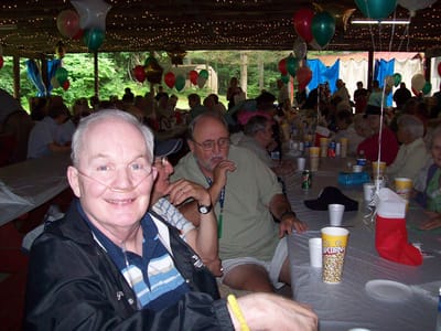 Residents enjoying a community celebration outdoors