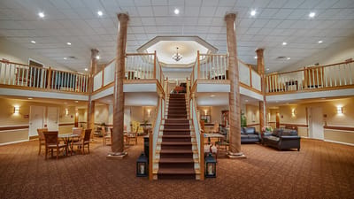 Interior view of a senior living facility's common area
