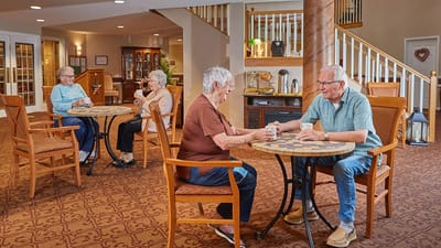 Residents socializing in a common area