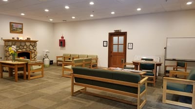 Common area seating in a senior living facility
