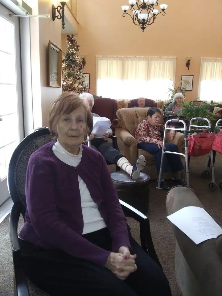 Residents enjoying a common area during activities