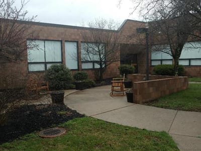 Exterior view of the assisted living facility entrance