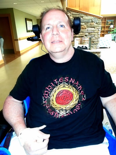 Resident in a common area of the facility