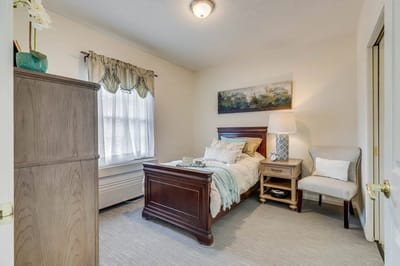 Cozy private resident room with warm decor