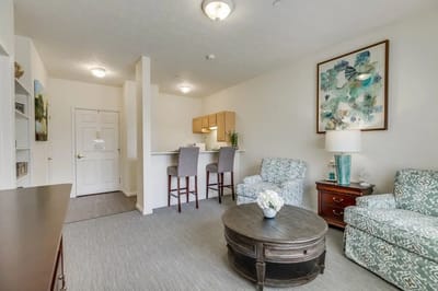 Bright interior of a resident living space