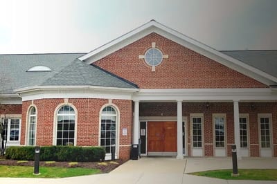 Exterior view of the assisted living facility entrance