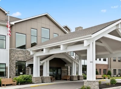 Exterior view of Montage Mason building entrance