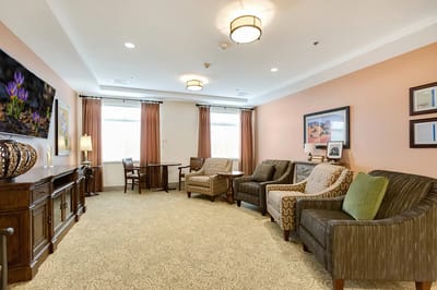 Cozy common area with seating and decor
