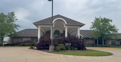 Front entrance of Plum Creek Assisted Living facility