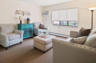 Cozy common area with comfortable seating and decor