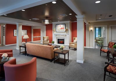 Bright and inviting common area with comfortable seating