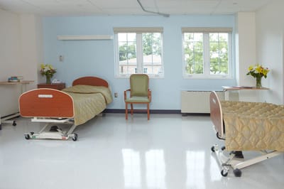 Clean and bright resident room with two beds
