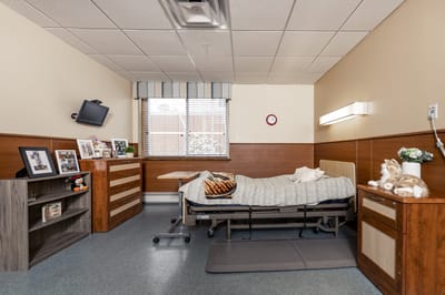 Cozy resident room with personalized decor