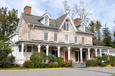 Exterior view of a historic nursing facility building