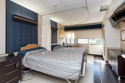 Bright and spacious resident room with two beds