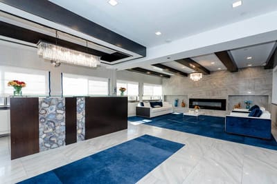 Modern interior of a common area with elegant decor