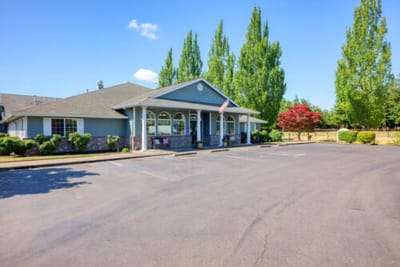Exterior view of Bridgecreek Memory Care facility