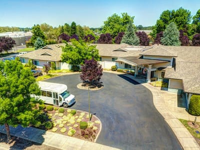 Aerial view of Timberwood Court Specialty Care Community