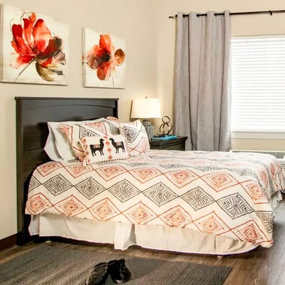 Cozy private room with floral decor