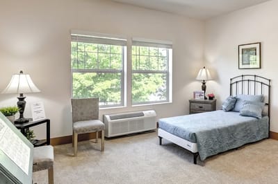 Cozy private resident room with natural light