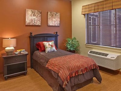 Cozy private resident room with decorative elements