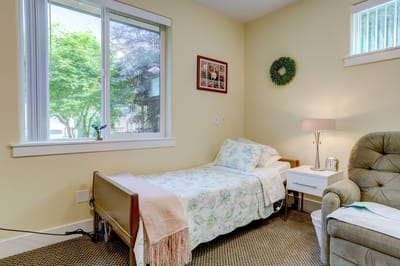 Cozy resident room with natural light and decor