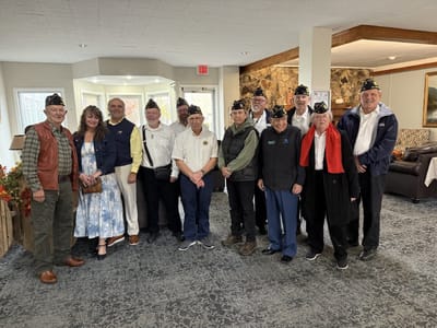 Group of veterans in a common area.