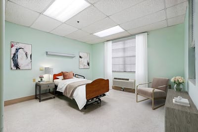 Private room in a senior living facility
