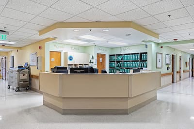 Interior view of a facility reception area
