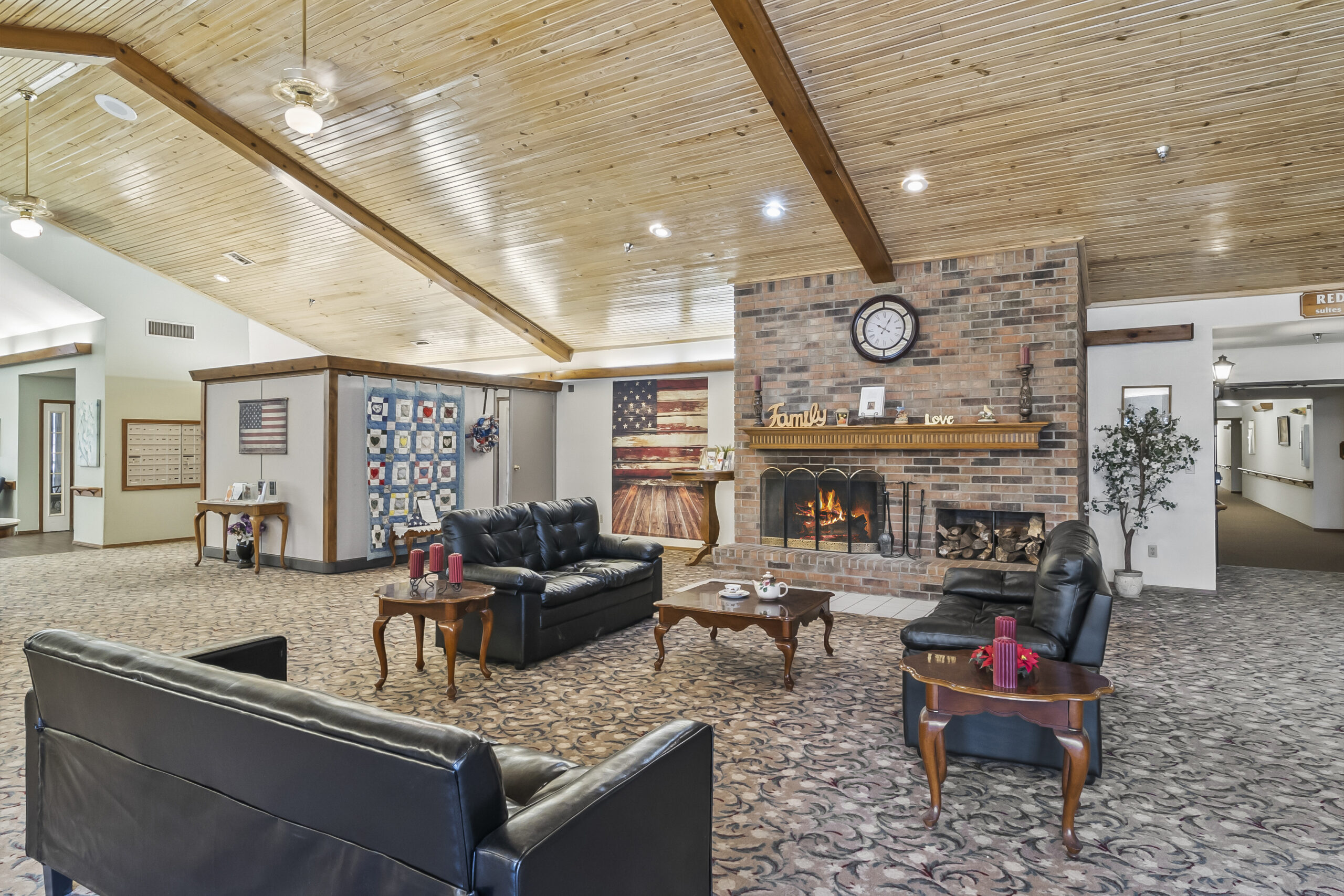 Common area with comfortable seating and decor