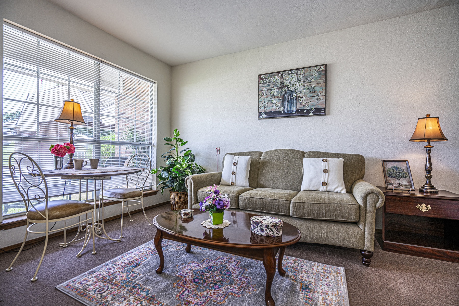 Cozy living area with furniture and decor