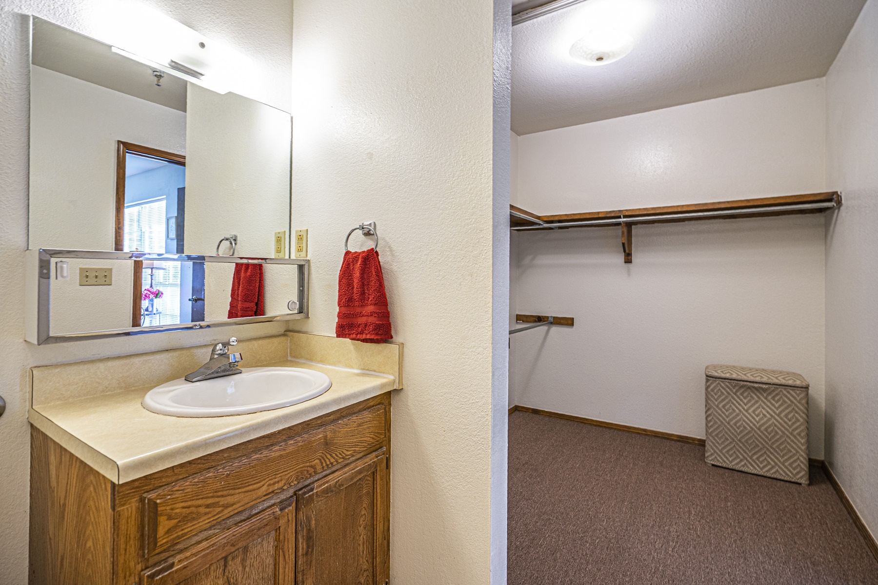Interior view of a resident's bathroom