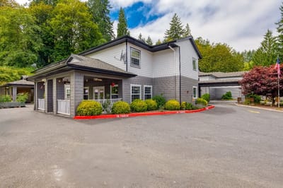 Front entrance of The Amber Senior Living facility