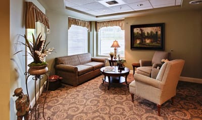 Cozy common area with seating and decor