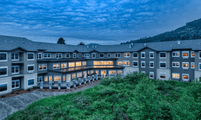 Exterior view of the Sea View Senior Living Community building