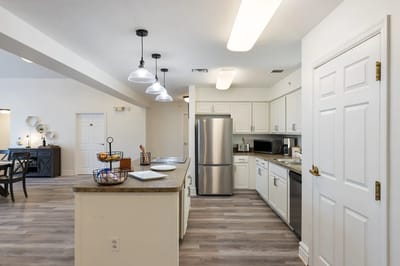 Modern kitchen in a senior living facility