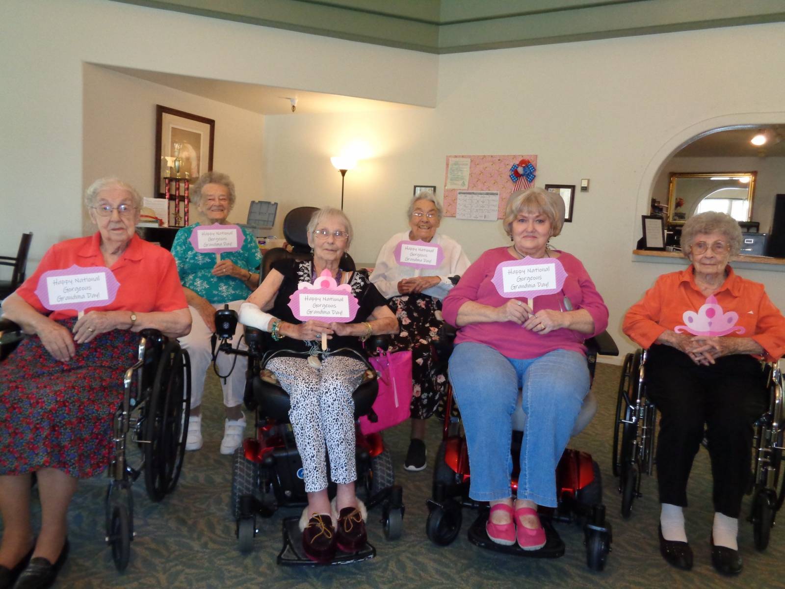 Residents participating in an organized activity in the common area