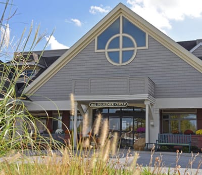 Spiritrust Lutheran – the Village at Sprenkle Drive, nursing home in York, PA — Exterior of a senior living facility with landscaping