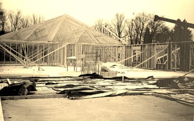 Construction site of a building structure