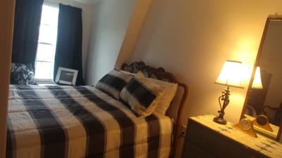 Cozy interior of a private resident room