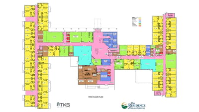 Architectural floor plan of The Residence at Village Greens