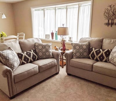 Cozy common area with comfortable couches