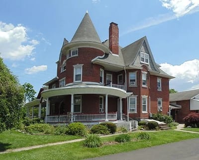 Exterior view of Paradise Manor, a large historic home