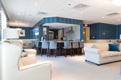Bright and welcoming common area in the facility