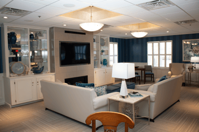 Cozy common area with seating and decor