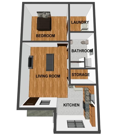 Floor plan diagram of a residential unit