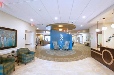 Interior view of a welcoming lobby area