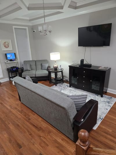 Comfortable sitting area in a facility interior