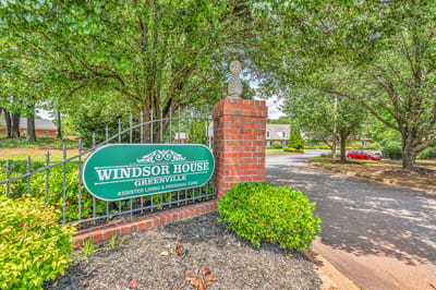 Entrance sign for Windsor House Greenville