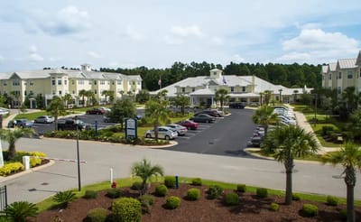 Aerial view of Brightwater Assisted Living campus